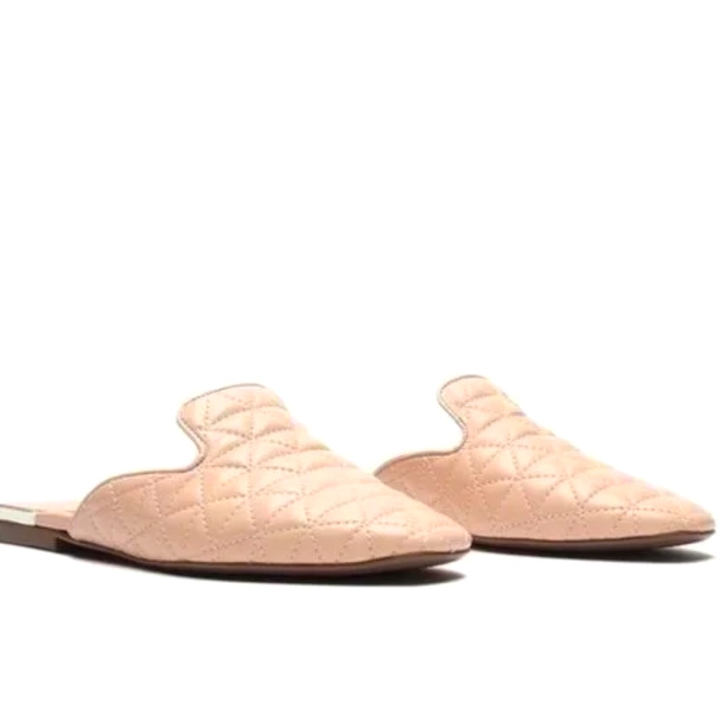 Schutz Afra Loafer Flat Mule In Rose Pink. Size 8.5